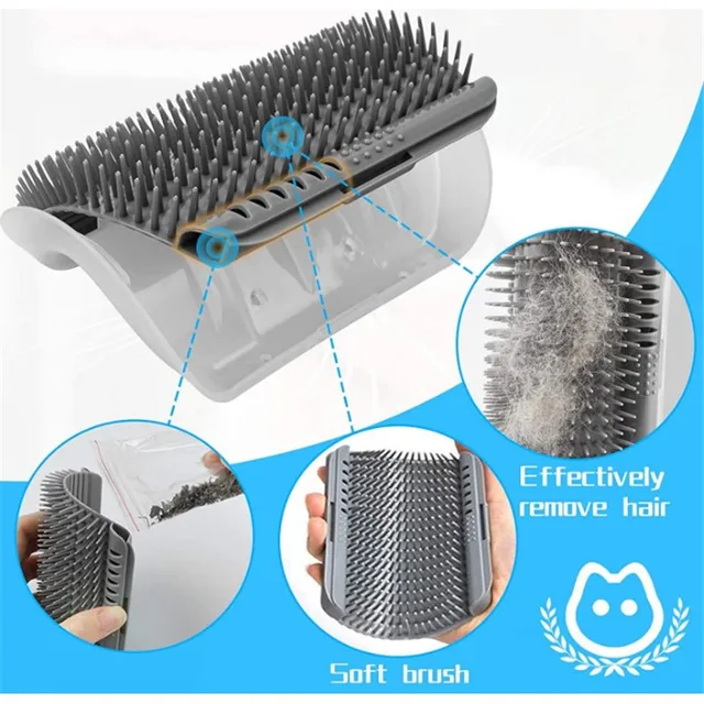 π± Self-Grooming Cat Corner Brush β Happy Cat, Clean Home! β¨