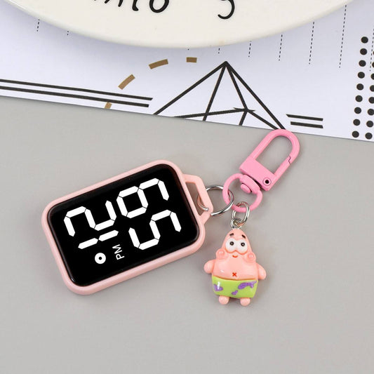 ⏰✨ Cute Mini LED Clock Keychain ✨🎀