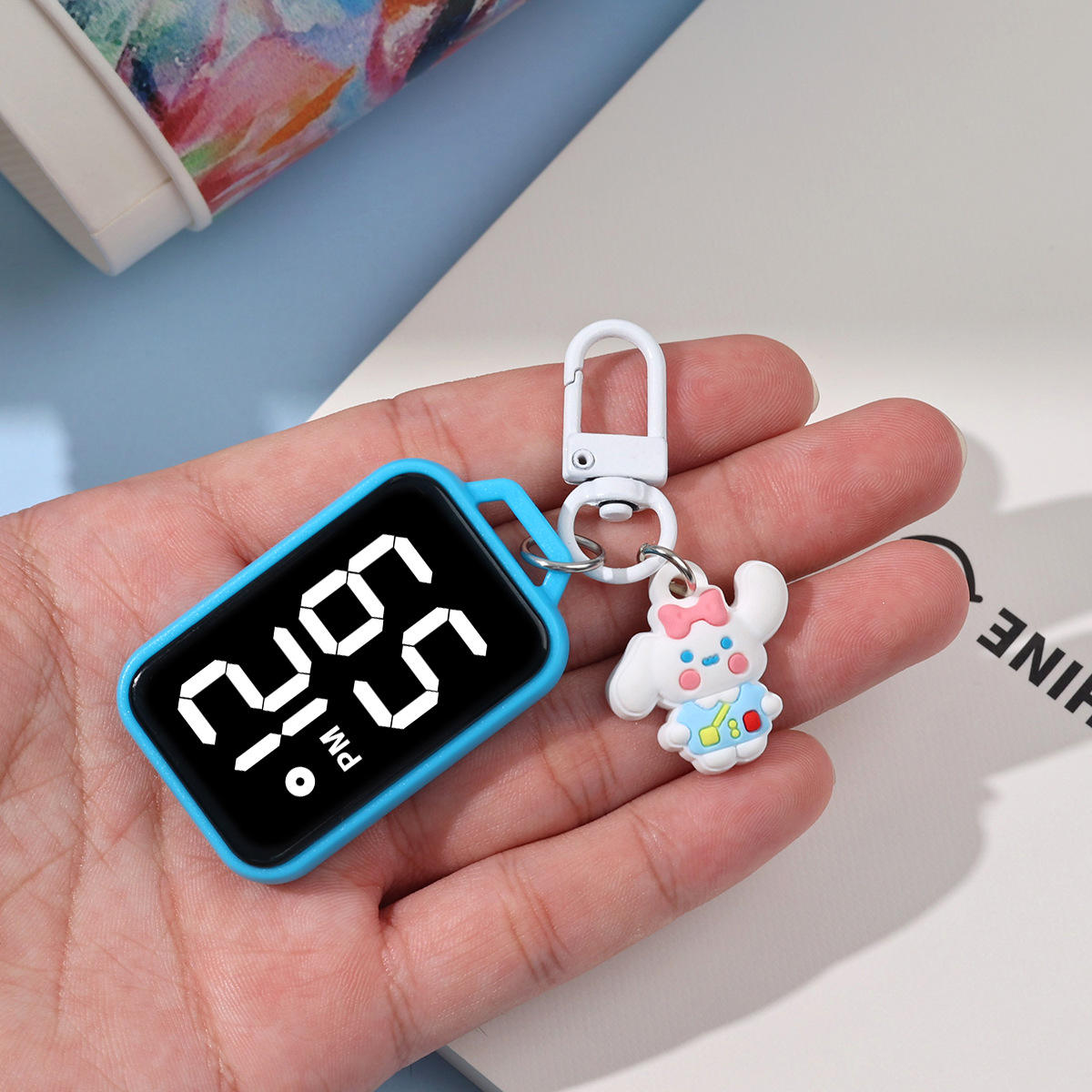 ⏰✨ Cute Mini LED Clock Keychain ✨🎀