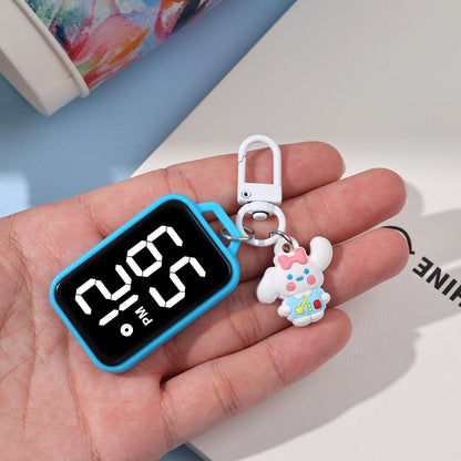 ⏰✨ Cute Mini LED Clock Keychain ✨🎀