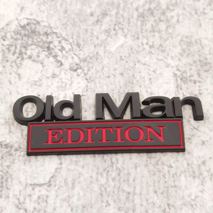 Old Man Edition Car Emblem 🚗