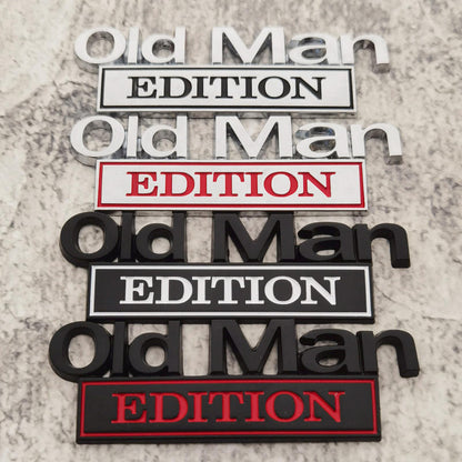 Old Man Edition Car Emblem 🚗