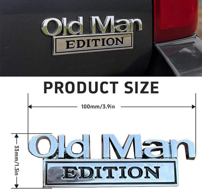 Old Man Edition Car Emblem 🚗